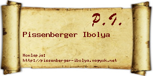 Pissenberger Ibolya névjegykártya